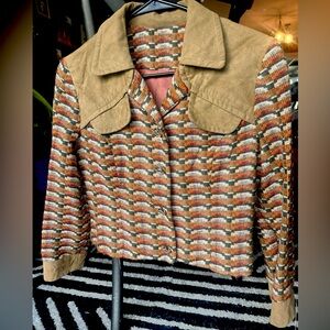 1960’s multi color cropped jacket, vintage antique